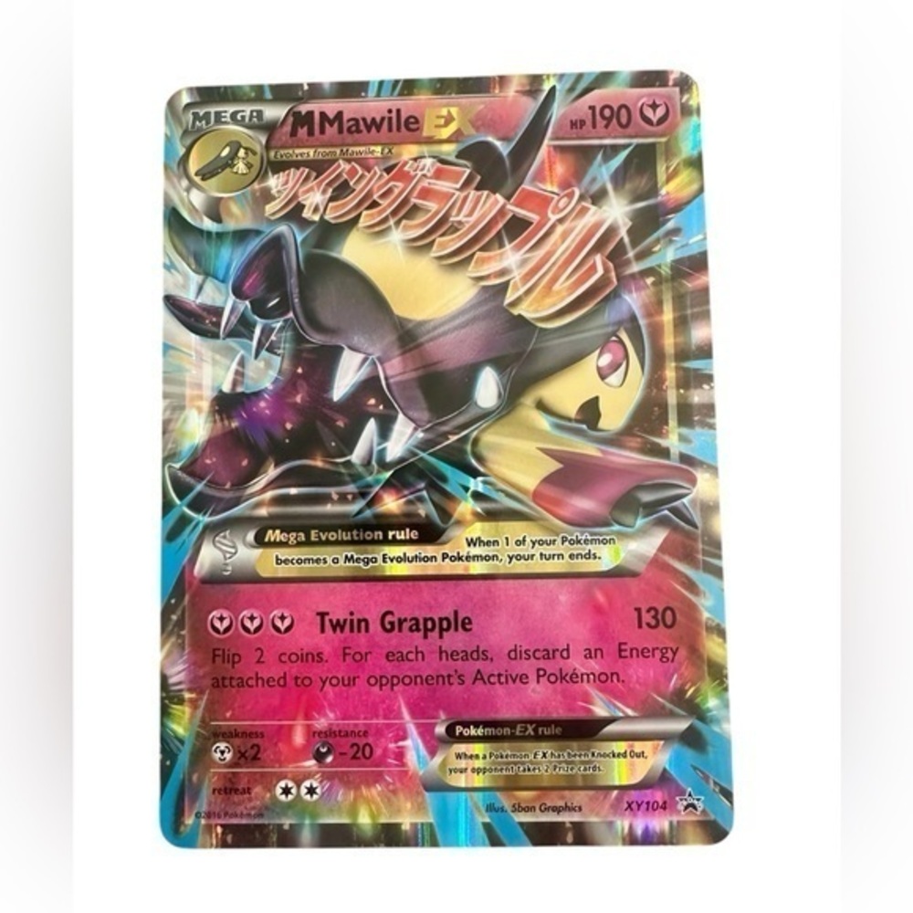 Mega M Mawile EX XY104 Jumbo Holo Card HP190